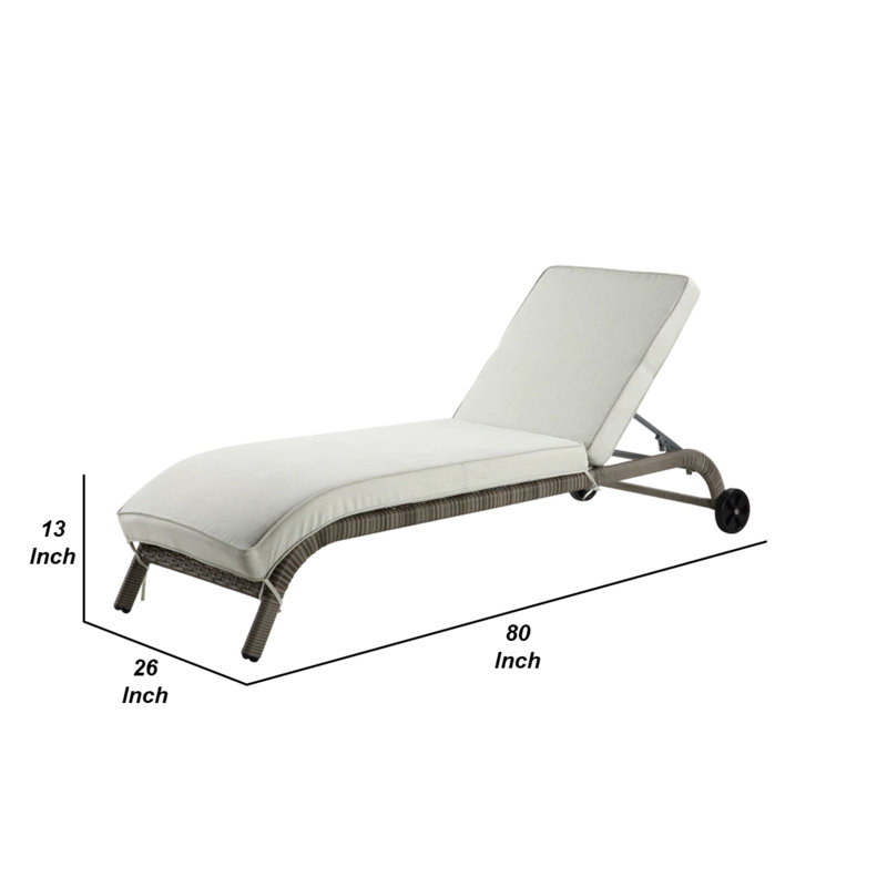 Outdoor Chaise Lounge , Cushion Included