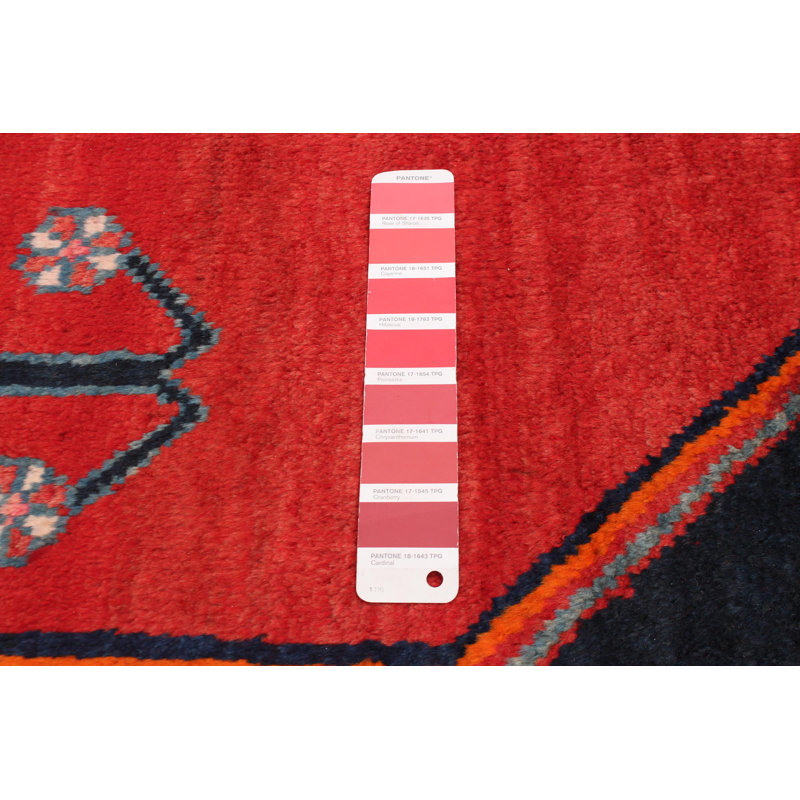 Tapis rouge rétro Eyan 5 pi 0 po x 9 pi 6 po