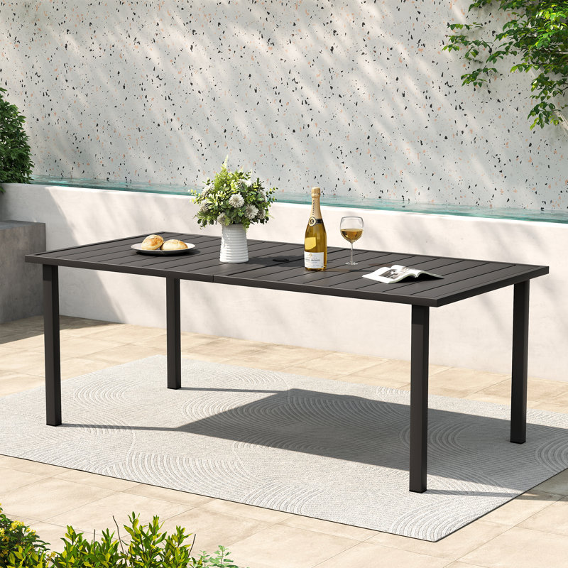 Table de salle à manger Messer Zestversa, H 28,3 po x l 59,8 po x P 35 po, Noir