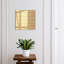 Key cabinet for wall, Opens to the left, 30x30x5, Black, Wooden boards in a beige shade, 
