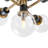 5 - Light Linear Black And Gold Sputnik Glass Globe Semi Flush Mount-33007717