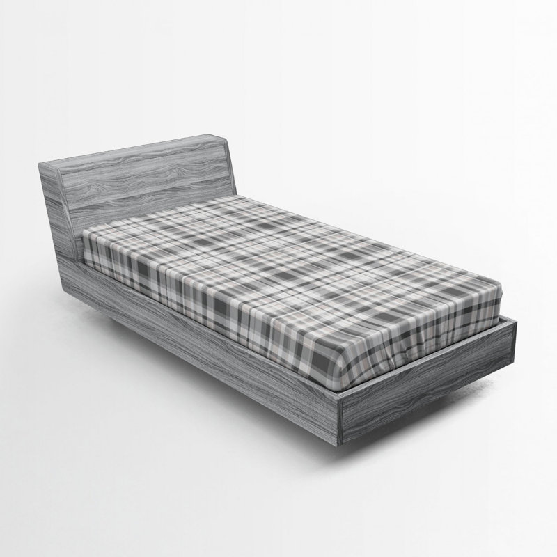 Microfiber Plaid Fitted Sheet, Twin XL Fitted Sheet