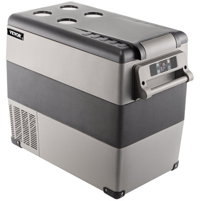 WORLD SHOP BOX VEVOR 12 Volt Refrigerator, 58 Quart Car Refrigerator, Dual Zone Portable Refrigerator,RV Refrigerator With 12/24V DC And 110-240V AC, Freezer Fridge