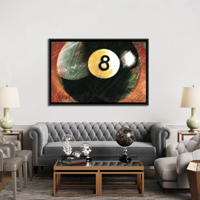 « behind the 8 ball », reproduction d’impression sur toile tendue