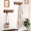 17.4" Long 5-Double-Hooks Wooden Coat Rack Wall Mount-1143965790