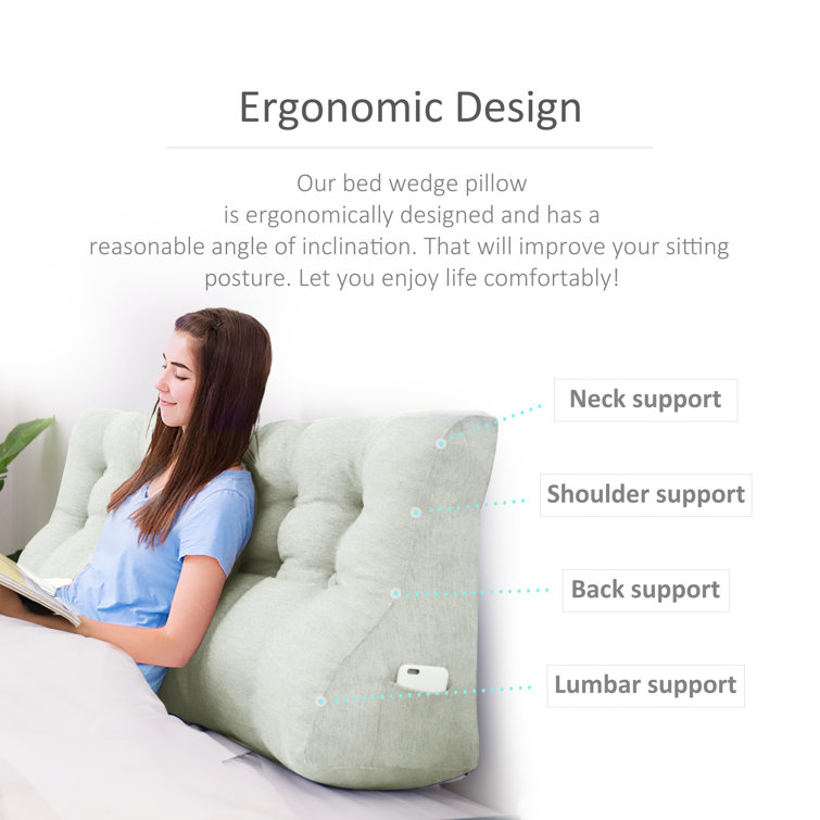 Polyester Backrest Pillow Cover & Insert Wendes Kem Size: King