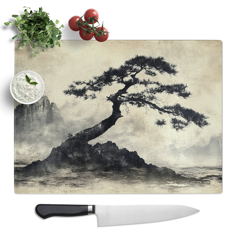 Japanese Tree Vol.2  Glass Chopping Board