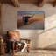 «Texas Longhorn Sunset», art mural - décor de ranch de l'Ouest - impression de paysage de campagne rustique-724287931