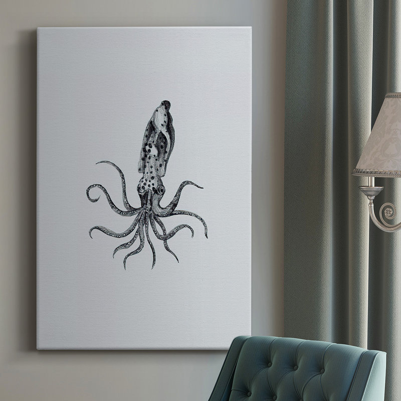 Marine Life II - Impression sur toile tendue, H 18 po x l 12 po x P 1,5 po