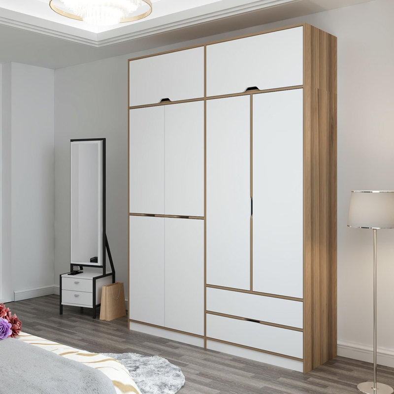 Elina Manufactured Wood Wardrobe, White