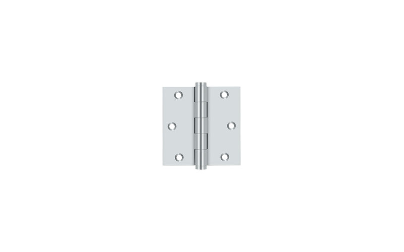 Butt Bearing Hinge, Polished Chrome