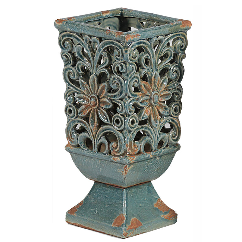 Vase de table en céramique Tarantino, Bleu
