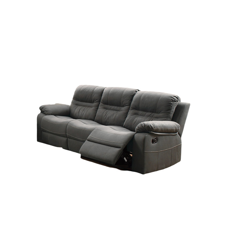 Fauteuil inclinable contemporain en cuir bleu ardoise