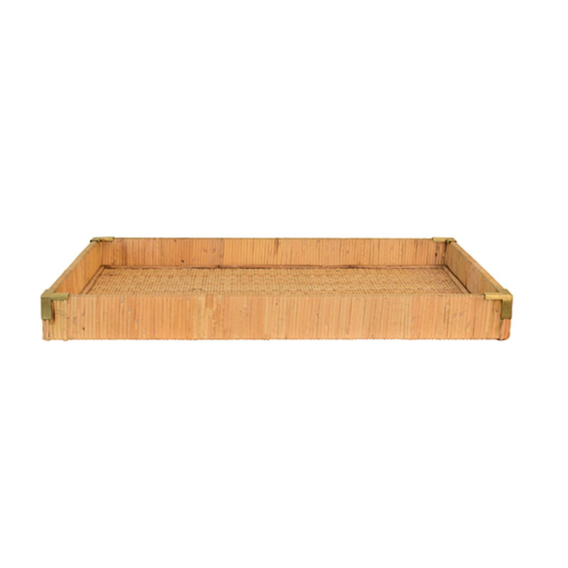 Plateau en rotin Tommy, H 2,38 po x l 23,78 po x P 16 po