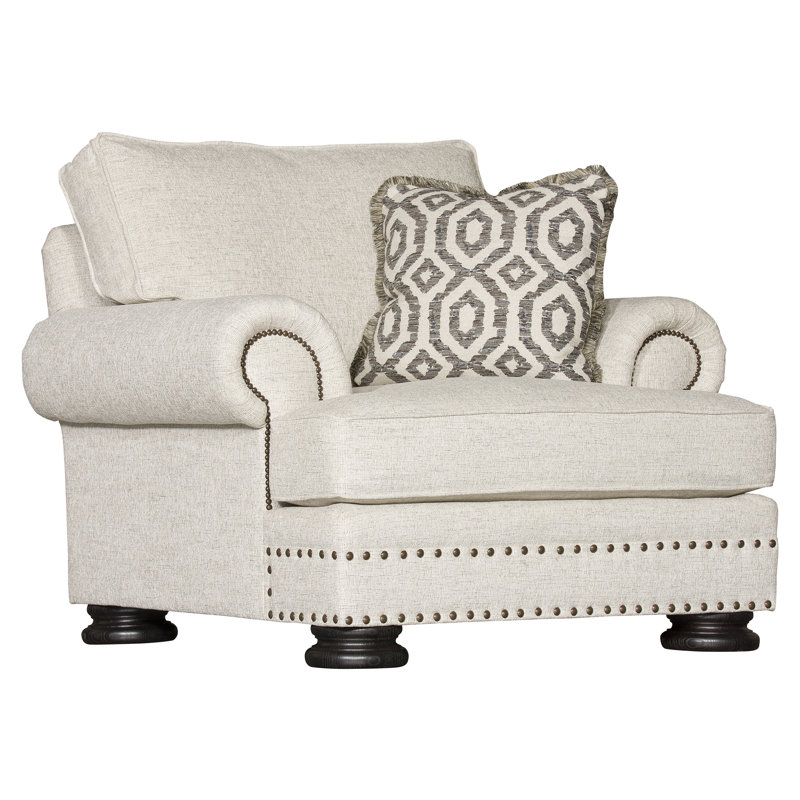 Foster 46" Wide Polyester Down Cushion Armchair, Flax 1391-012