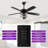 52" Modern 3CCT Dimmable LED Ceiling Fan with Remote Control, Double-Sided Blades, 6-Speed Reversible DC Motor, Timer-230954279