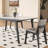 Cream wind rock slab rectangular dining table-104902786