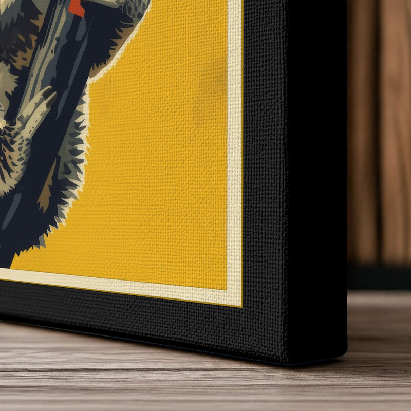 Koala on Branch Modern - Wrapped Canvas, 30x20 - 76.2 x 50.8 cm, Black Border