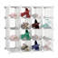 Organisateur de cubes - 16 tablettes cubiques avec tablettes modulaires emboîtables, personnalisables et empilables pour l'organisation et le rangement par Lavish Home