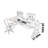 Solid wood double-person pine desk-739283258