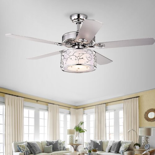 Rosdorf Park Dobbins 52'' Ceiling Fan with Light Kit & Reviews | Wayfair