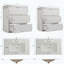 Ensemble de meuble-lavabo double avec deux lavabos en céramique séparés-603210939