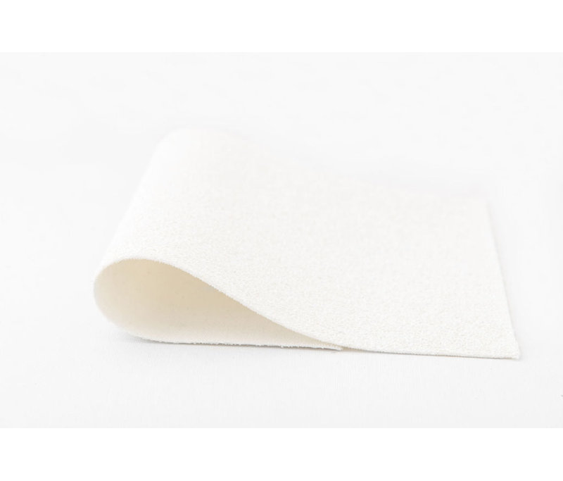 Blanc opale - Échantillon de papier peint scintillant véritable (format A6)