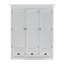 Vitrine standard 62 "avec cadre en bois massif blanc cassé et six tablettes