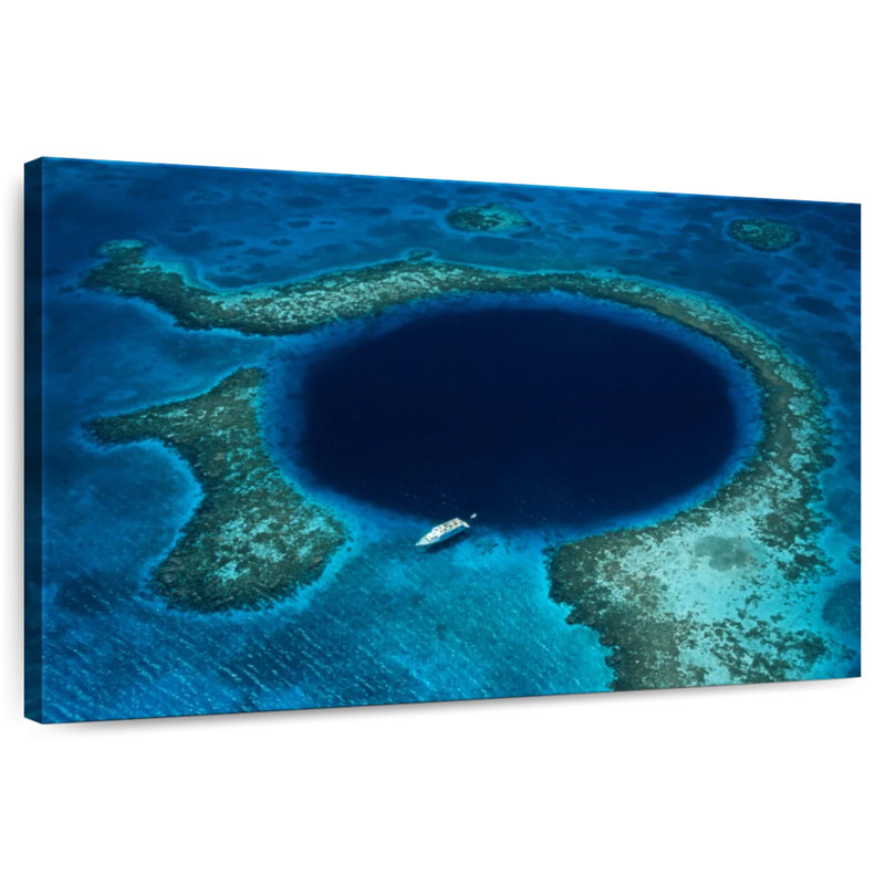 Grand trou bleu Kavia Belize, H 32 po x l 48 po