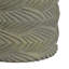 Jardinière cylindrique, motifs de plumes surélevées, terre cuite grise et dorée 7 pouces