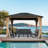 12 Ft. W x 10 Ft. D Aluminum Patio Gazebo with Curtain and Netting