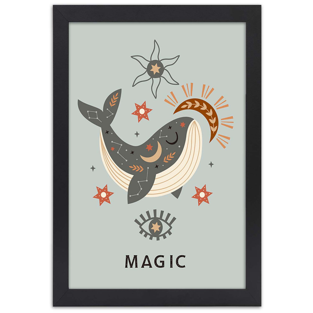 Gerahmtes Poster Magic Whale