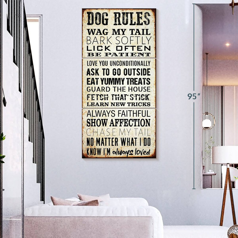 Dog Rules, 80" H x 39" W