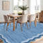 Tapis lavable à la machine avec bordure en caoutchouc pour le salon Tapis de salle à manger moderne antidérapant-978536854