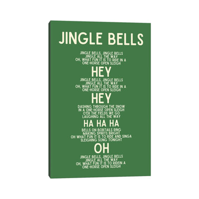 " Jingle Bells Christmas Lyrics In Green "