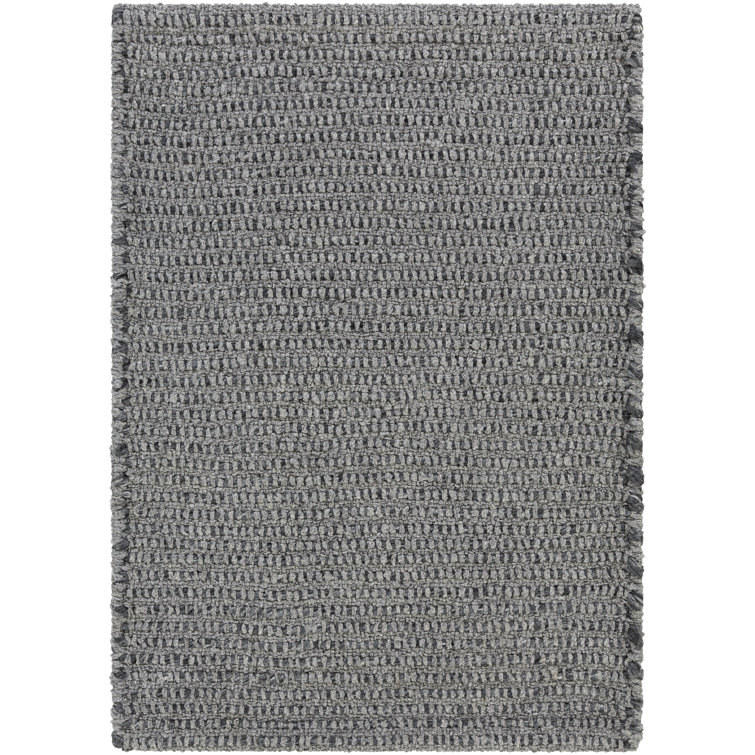 Tapis gris tissé à la main et à plat