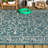 Hagerman Vintage Filigree Textured Weave Teal/Gray Indoor/Outdoor Rug-716038511