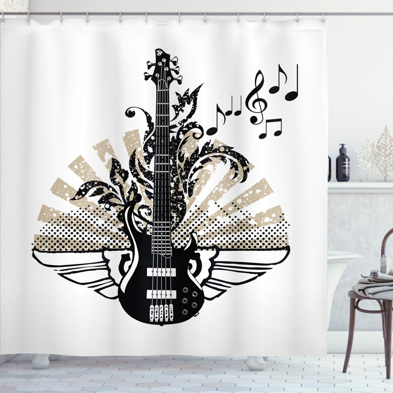 Shower Curtain with Hooks Included, 70" H x 69" W