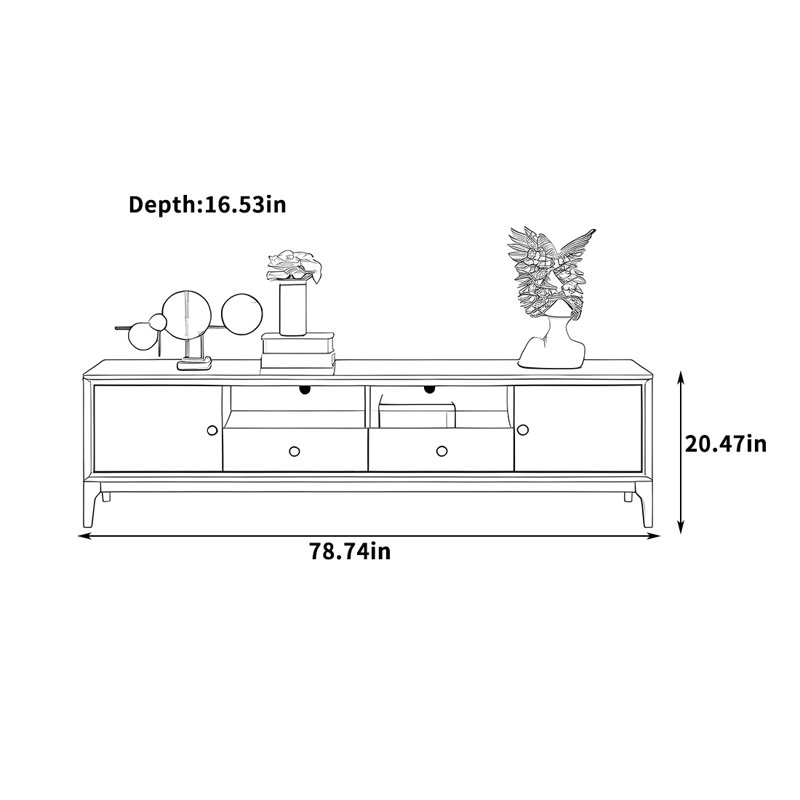 Morico, 20.47"H x 78.74"L x 16.53"W