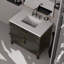 Meuble-lavabo simple avec comptoir en quartz