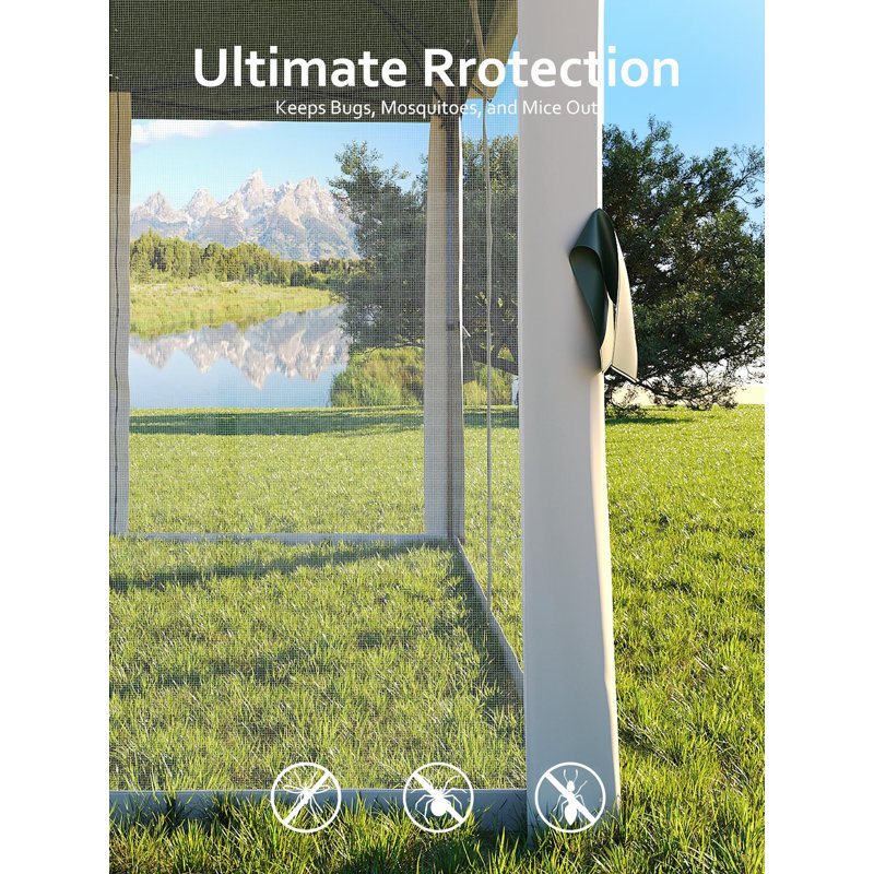 Pop-Up Gazebo, Enhanced Frame And Mosquito Netting Rectangular, Green