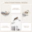 Cat Bed, Wall-Mounted Cat Shelter, Curved Kitten Bed Perch Climber Furniture 41 x 28 x 21cm