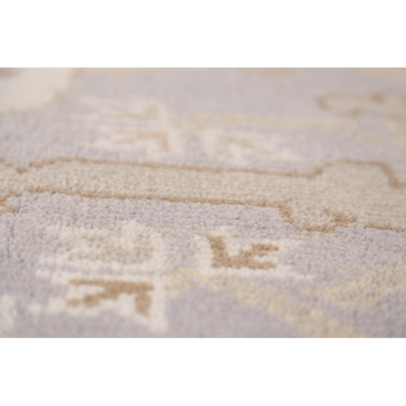 Tapis argenté gris Oushak 6 x 9