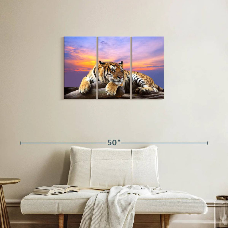Lounging Tiger, 20" H x 33" W