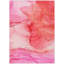 Tapis intérieur lavable abstrait antidérapant 5 pi x 8 pi rose
