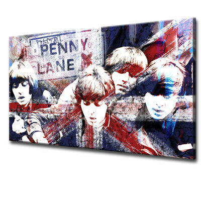 British Beatles - Impression sur verre