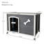 Grande niche pour chien en bois, cage extérieure imperméable, chenil coupe-vent et chaud facile à assembler