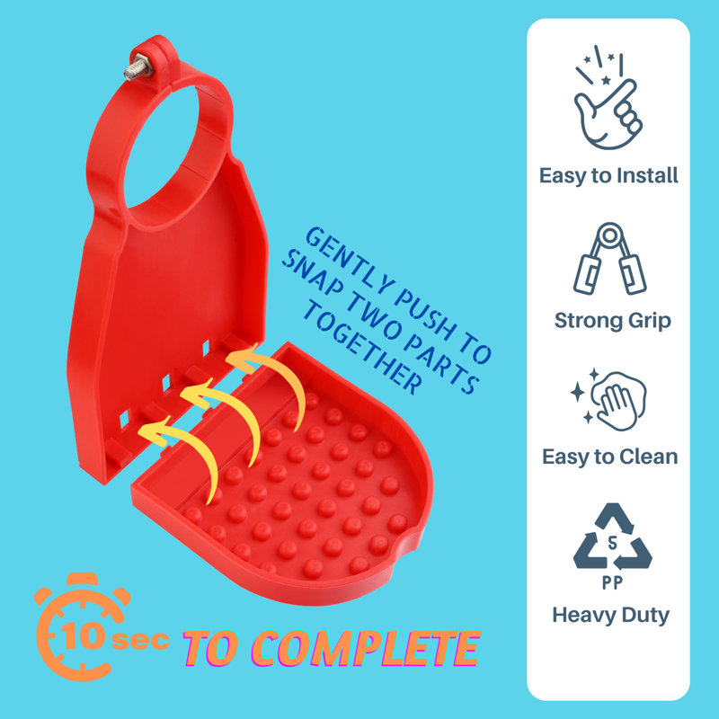 Plastic Laundry Room Organizer, Red