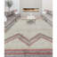 Chevron Area Rug in Beige/Rust