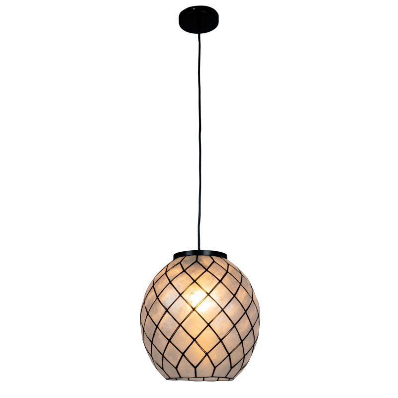 Luminaire suspendu Millbiz Capiz, Noir mat
